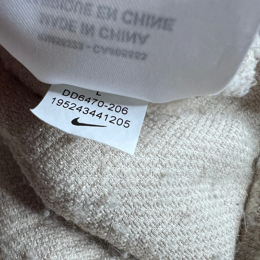 Nike‎ Therma-FIT Sherpa Fleece Hoodie Womens Large Cream DD6470-206 Pullover